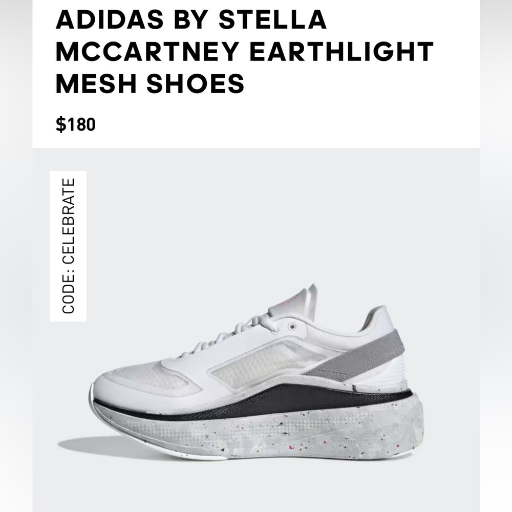 Adidas by Stella McCartney Earthlight Mesh Sneakers size US 6
